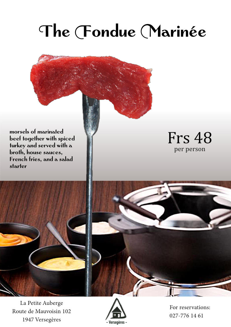 fondue marinée