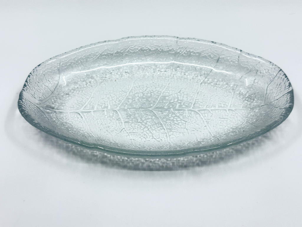 Assiette en verre ovale photo 1