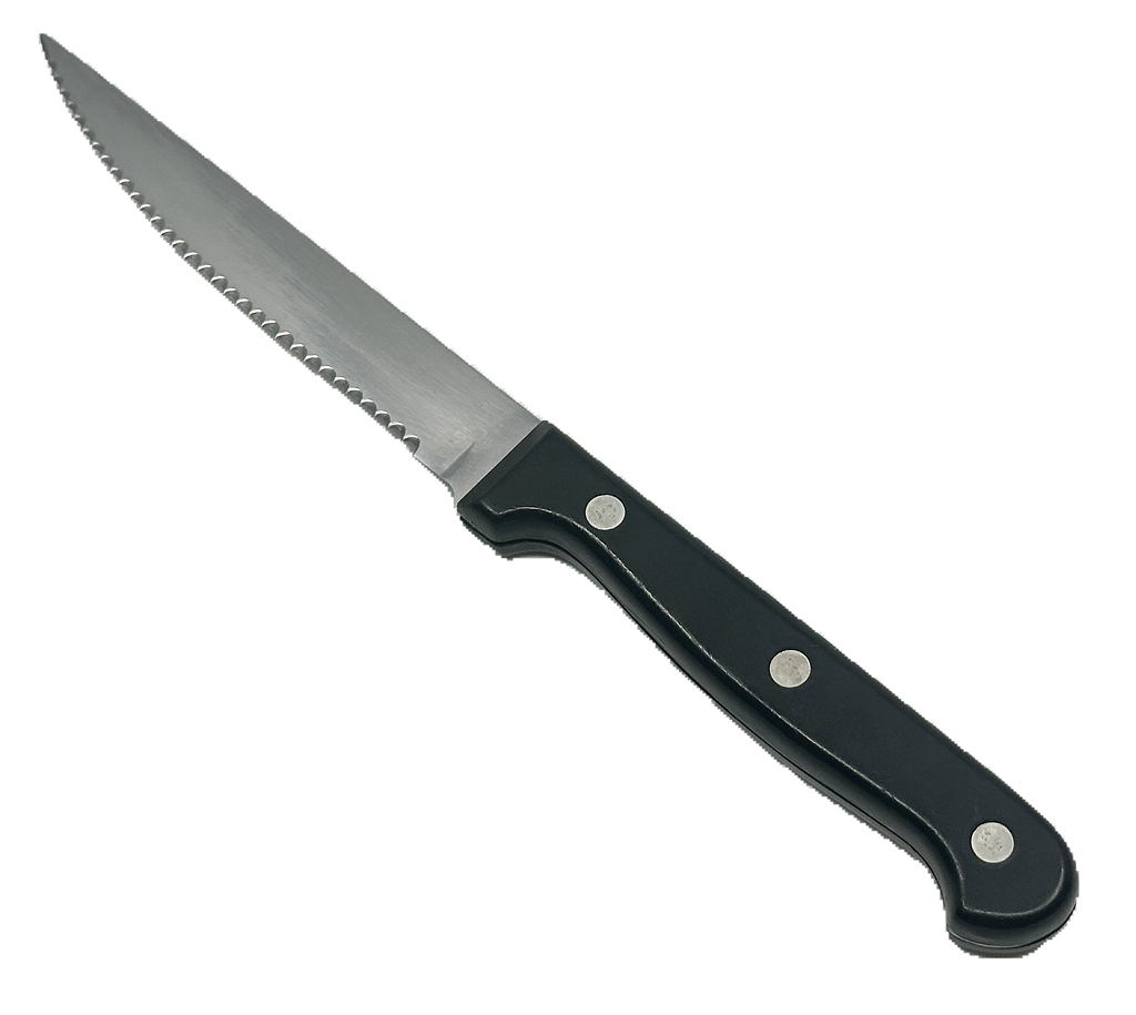 Couteau a steak petit noir photo 1
