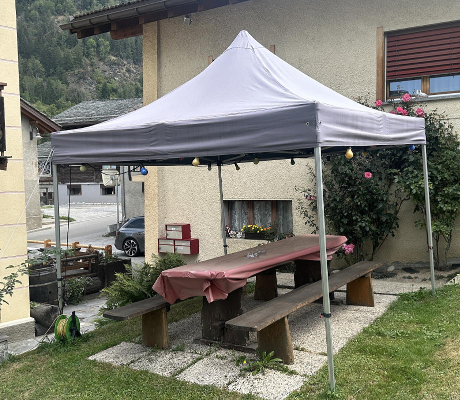 Munich Tente marquise anthracite, 3 x 3 x 3,4 m, structure en aluminium photo 1