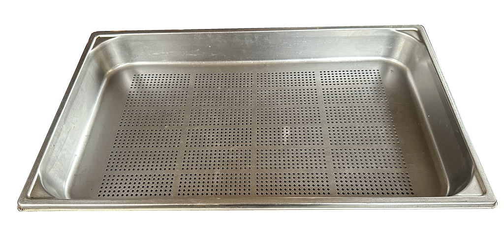 Plats inox four à air chaud avec trous 530X325X40 photo 1
